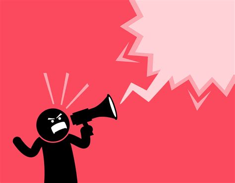 Man Screaming Out Loud With A Megaphone 363099 Vector Art At Vecteezy