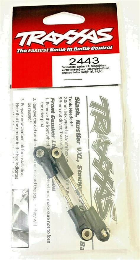 Traxxas TRA2443 Rear Camber Link Turnbuckles 2 36mm Bandit VXL