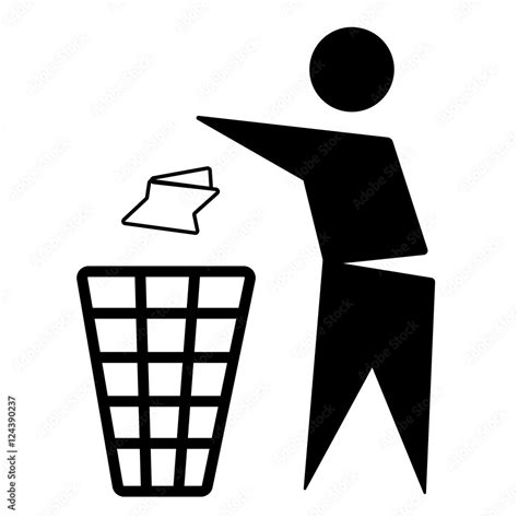 Mülleimer Umwelt Sauber Halten Stock Illustration Adobe Stock