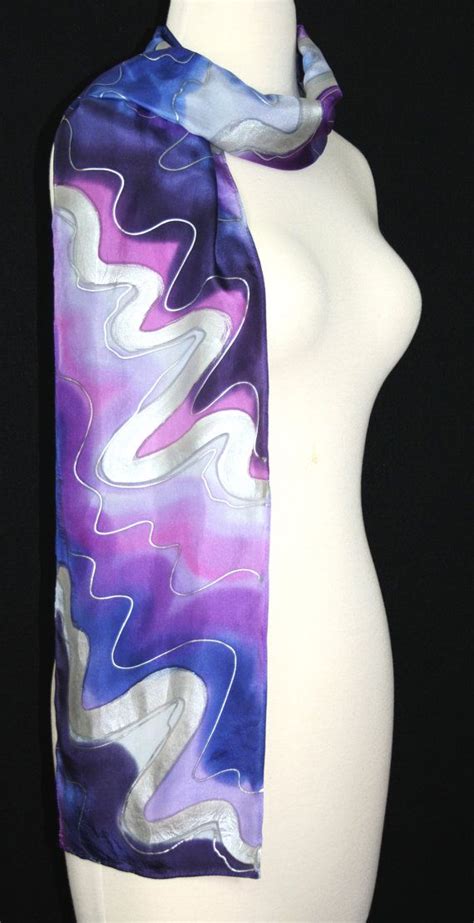 Hand Painted Silk Scarf Silk Scarf In By Silkscarvescolorado Silk