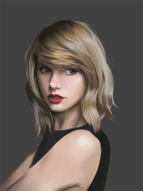 Taylor Swift Painting Short Hair Blonde Taylor Swift Hd Wallpaper Wallpaper Flare