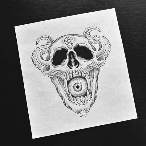 Demon Skull Tattoo Design I Made Homeofcreators