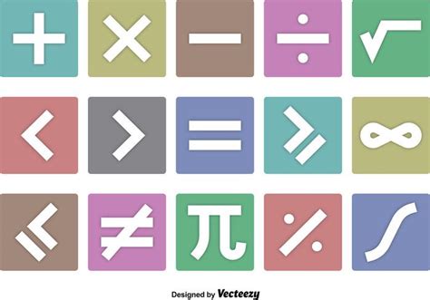 Math Symbols Icon Vectors 104900 Vector Art At Vecteezy