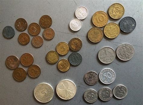 German Coins In Circulation During The 1950s And 60s