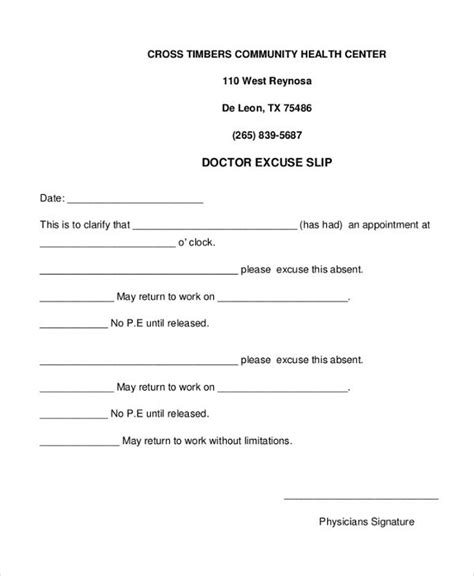 sample doctor note   documents   word