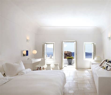 For that, it is possible if you applying this simple white bedroom decor to your bedroom design at home. | santorini large white bedroom with balcony and ...
