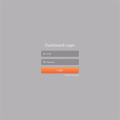 Dashboard Login Form Design Psd Free Download