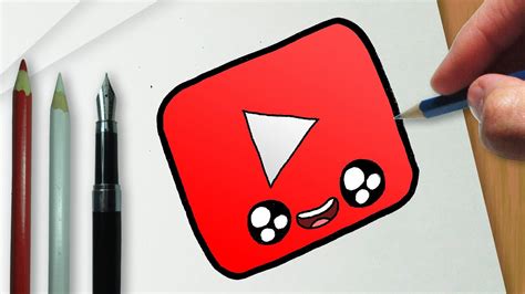 Como Desenhar A Logo Do Youtube Kawaii Aprenda Desenhar Hoje