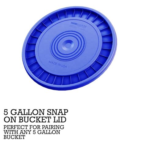 United Solutions 5 Gallon Blue Plastic Bucket Lid In The Bucket
