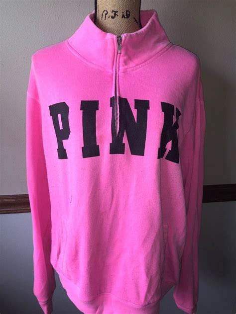 Victorias Secret Pink Half Zip Large Staining And Pilling Victoria