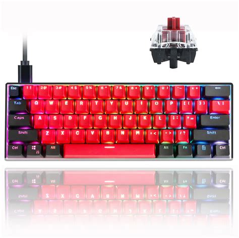 Buy Guffercty Kred Gk61 60 Mechanical Keyboard Linear Red Switch Hot