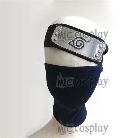 2pcsset Hatake Kakashi Mask Headband Cosplay Elastic Face Mask With