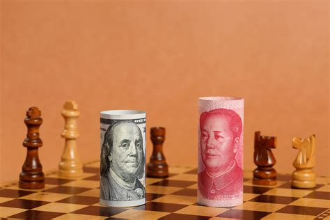 Chinese Money Note Vs Us Money Note On A Chess Board Foreign Policy