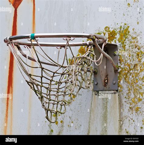 Old Basketball Hoop Close Up Stock Photo Alamy