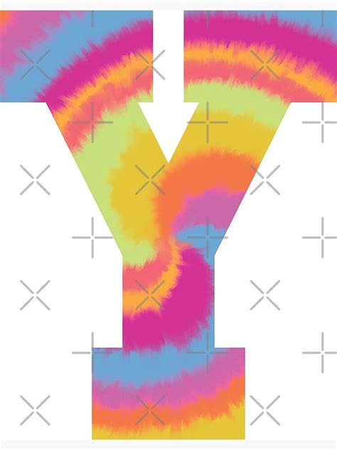 Letter Y Initial Tie Dye University Letter Poster By Centeringmychi