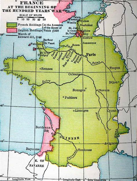 Political Medieval Maps France At The Beginning Of The Hundred Years War