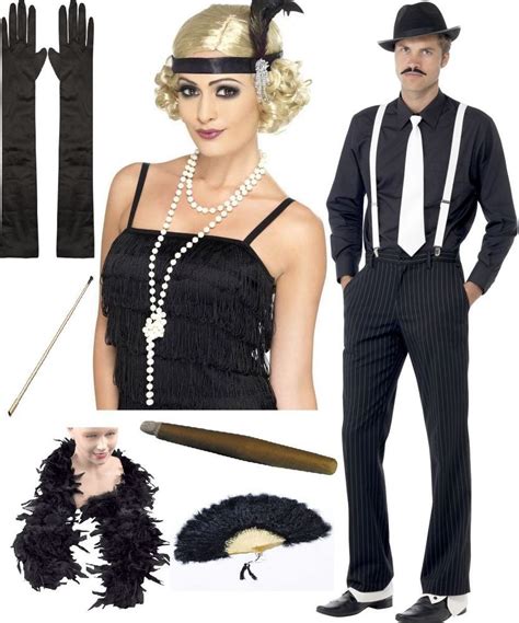 Gangster Flapper Moll Mobster 1920s 30s Chicago Capone Fancy Dress Costume Gatsby Party