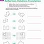 Translation Rotation Reflection Worksheets