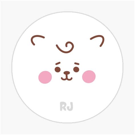 Cute Baby Bts Bt21 Character Rj Sticker By Shiminee Redbubble