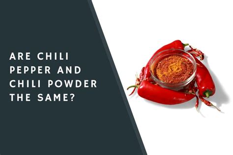 Are Chili Pepper And Chili Powder The Same Condimentbucket