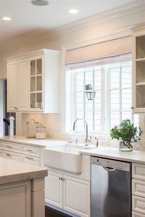 Casement windows precision windows doors. A farmhouse sink and polished nickel gooseneck faucet ...