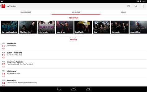 From the moment you buy your tickets to the day of show, get all the info you need, all in one place. Live Nation - Concert Tickets - Android Apps on Google Play