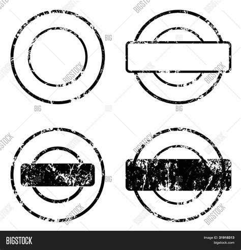 Rubber Stamp Template Set Vector And Photo Bigstock