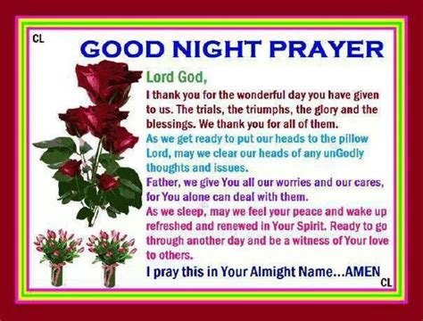 Good Night Prayer Quotes Quotesgram