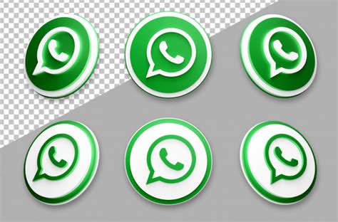 Premium Psd 3d Style Whatsapp Social Media Logo Set