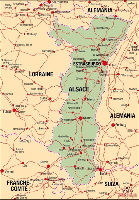 Alsace Lorraine On A Map World Map