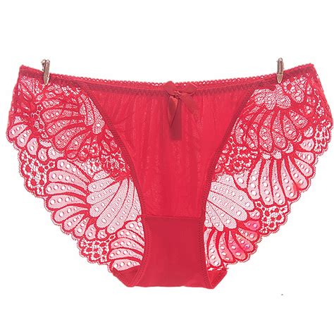 M 3xlhot Sale Womens Sexy Lace Panties Seamless Cotton Breathable Panty Hollow Briefs Plus