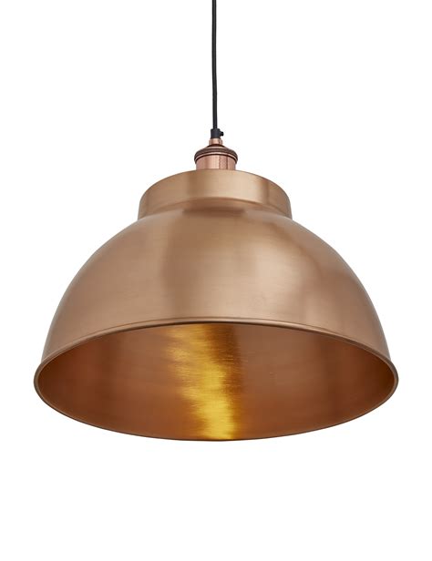 Industrial Brooklyn Dome Copper Pendant Light By Industville The Den