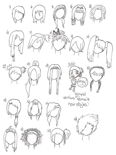 Female Hairstyles Drawing At Free For