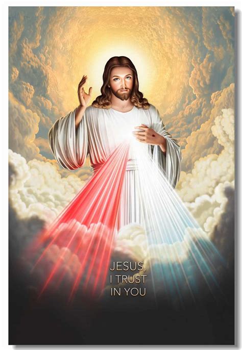 Custom Canvas Wall Painting Supreme Being Jesus Poster Divine Mercy