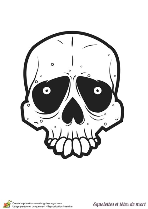 62392 jeux gratuits pour mobile, tablette et smart tv Dessin à colorier Squelette et tête de mort aux yeux globuleux