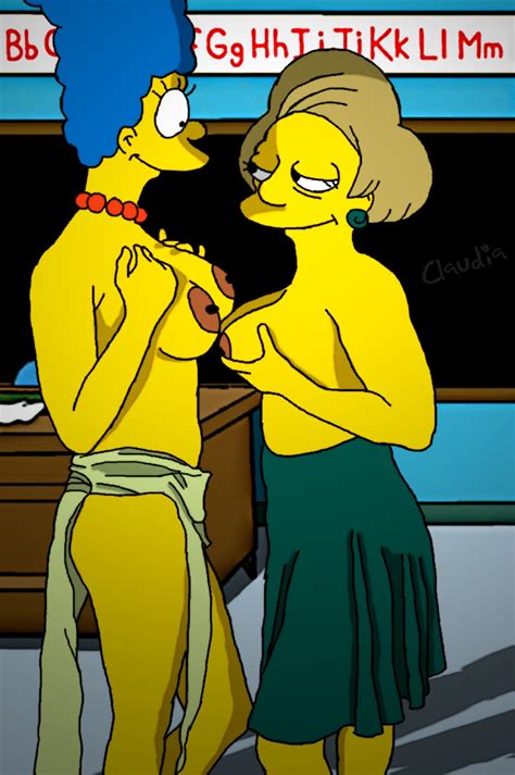 Rule 34 Breasts Claudia R Clothes Color Edna Krabappel Female Female Only Human Indoors Marge