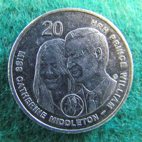 Australian 2011 20 Cent Coin Miss Catherine Middleton Hrh Prince Willi