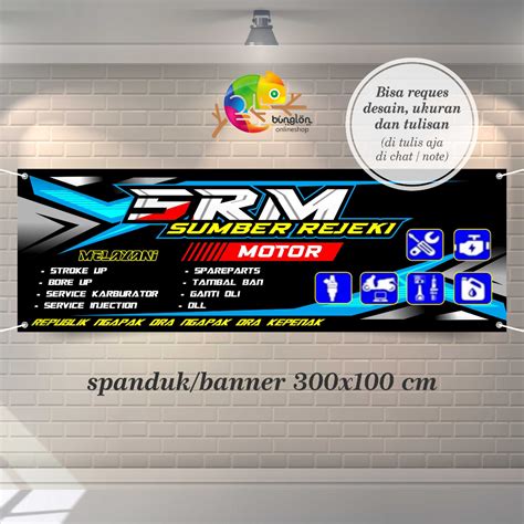 Jual X Spanduk Banner Bengkel Keren Spanduk Bengkel Modern Racing Shopee Indonesia