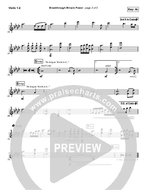 Breakthrough Miracle Power Violin Sheet Music PDF Passion Kristian Stanfill PraiseCharts