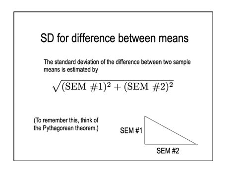 How To Calculate The Standard Deviation For A Mean Difference