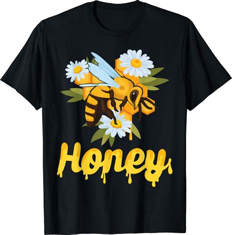 Bee Honey Honeycomb Beekepeer Beekeeping Nature T Shirt