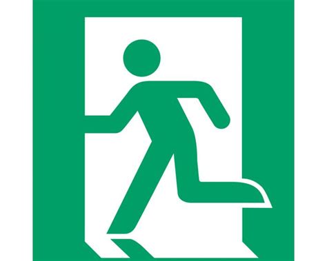 Safety Sign Emergency Exit Left Hand 150 150 Mm