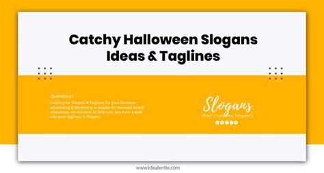 101 Catchy Halloween Slogans Ideas And Taglines