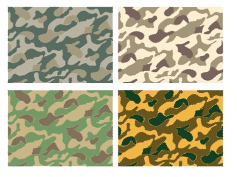 Camouflage Pattern Design With Different Color 598085 Vector Art At