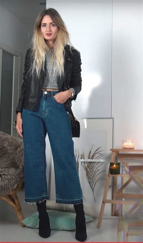 Jeans Acampanados Y Botas Chuncky El Outfit De Moda Que Viste Ngela