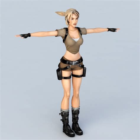 Lara Croft Tomb Raider Game 3d Model 3ds Max Files Free Download