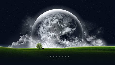 Online Crop Earth And Field 3d Art Moonlight Planet Nature Space