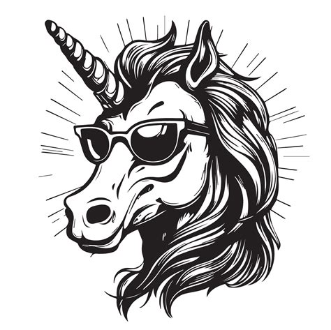 Cool Unicorn Hand Draw 27951383 Vector Art At Vecteezy