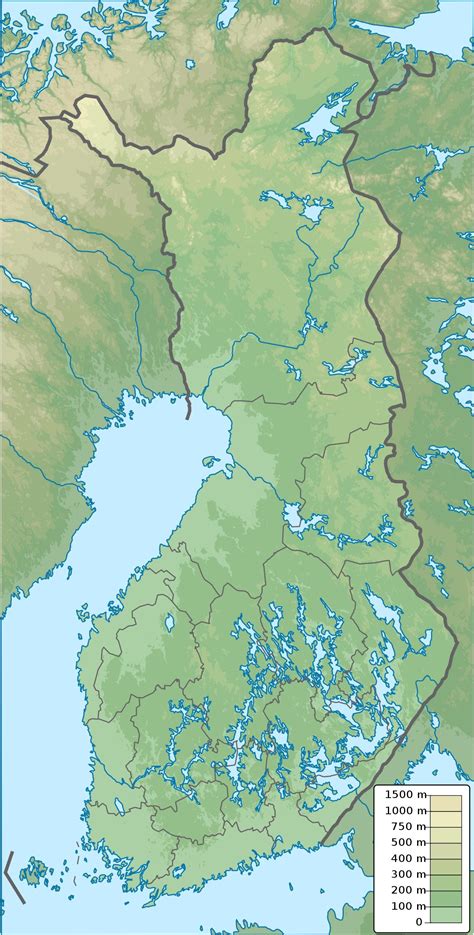 Geographical Map Of Finland Topography And Physical Features Of Finland