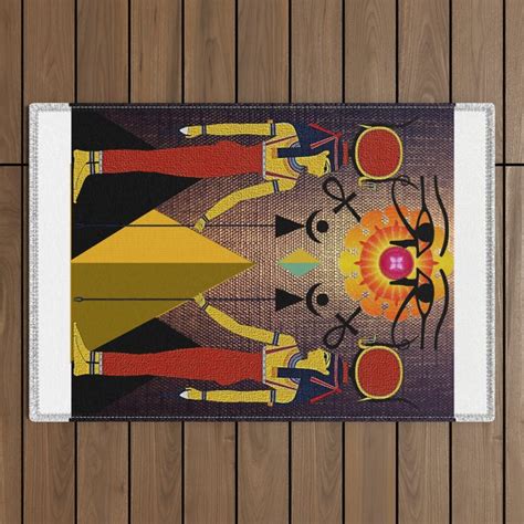 Hathor Under The Eyes Of Ra Egyptian Gods And Goddesses Outdoor Rug By